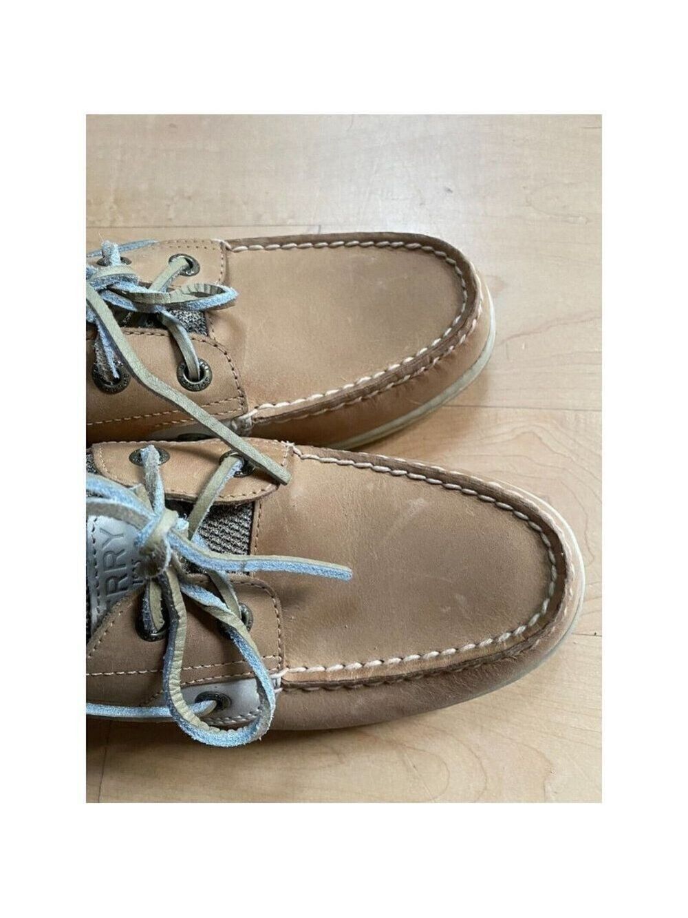 SPERRY BNWT Women boat shoe "songfish" canvas linen oat - Picture 8 of 9